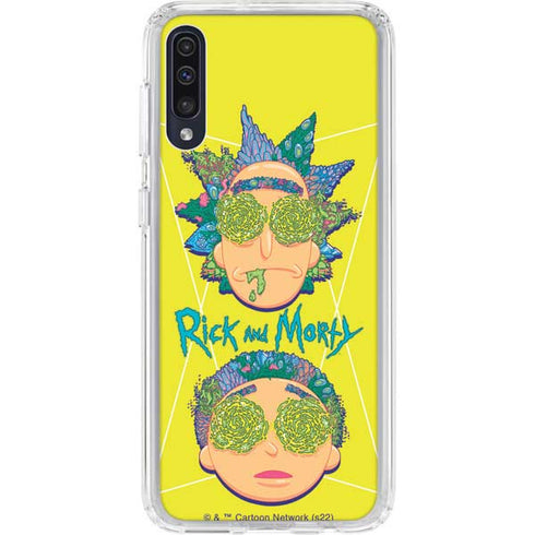 Adult Swim Rick and Morty Rick and Morty Portal Eyes Galaxy A50 Clear Case